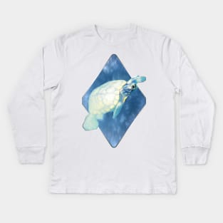 Psychedelic Space Turtle Kids Long Sleeve T-Shirt
